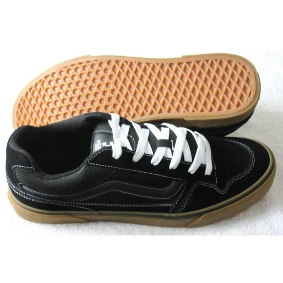 Vans Men's Caldrone Suede Mesh Black Gum Bottom Skate Shoes sizes NIB - Picture 2 of 5